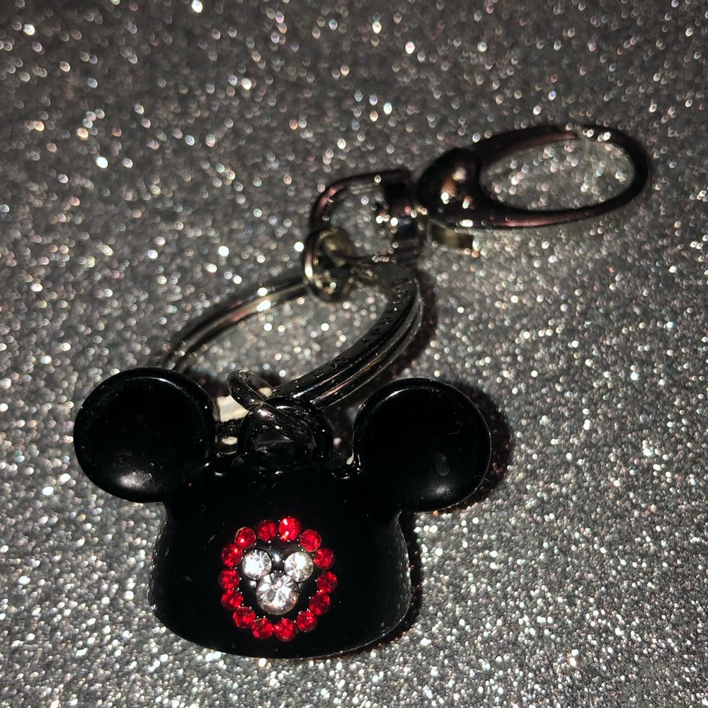 New Disney Parks diamond Mickey hat ears keychain